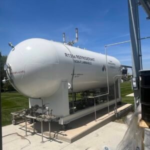 6,565‑Gallon ASME Skid‑Mounted R134a Refrigerant Storage Tank System (Pressurized 250 psig)
