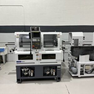 Miyano GN3200W 2F3 CNC Lathe, 2020-Mandrel Chucks,Chip Conveyor,Fanuc Controller, Twin Gantry,C- Axis