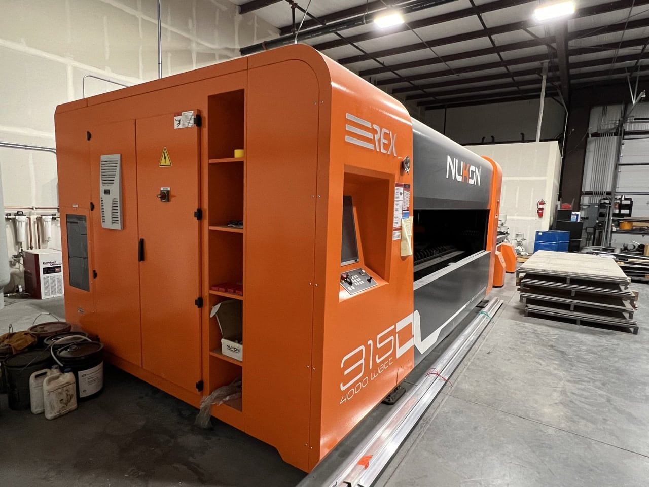 4000 Watt Nukon REX315 GX Fiber Laser, 2022 – 5’x10′ Table, Dust Collector, Chiller - Image 8
