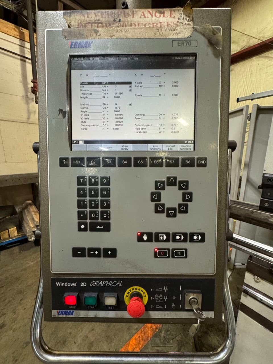 176 Ton x 10′ Ermak CNC HAP 10×176 Hydraulic Press Brake, 2007 – Backgauge, Video Available - Image 3