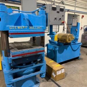 Stewart Bolling 200 Ton Heated Hydraulic Press with 24″ × 34″ × 9″ Platens – Refurbished Controls & Pump