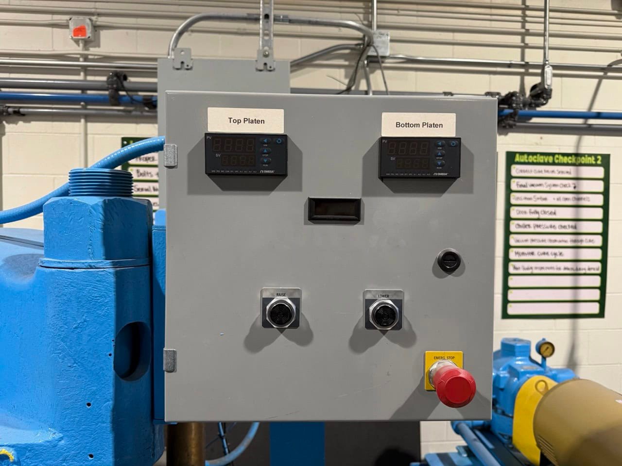 Stewart Bolling 200 Ton Heated Hydraulic Press with 24″ × 34″ × 9″ Platens – Refurbished Controls & Pump - Image 3