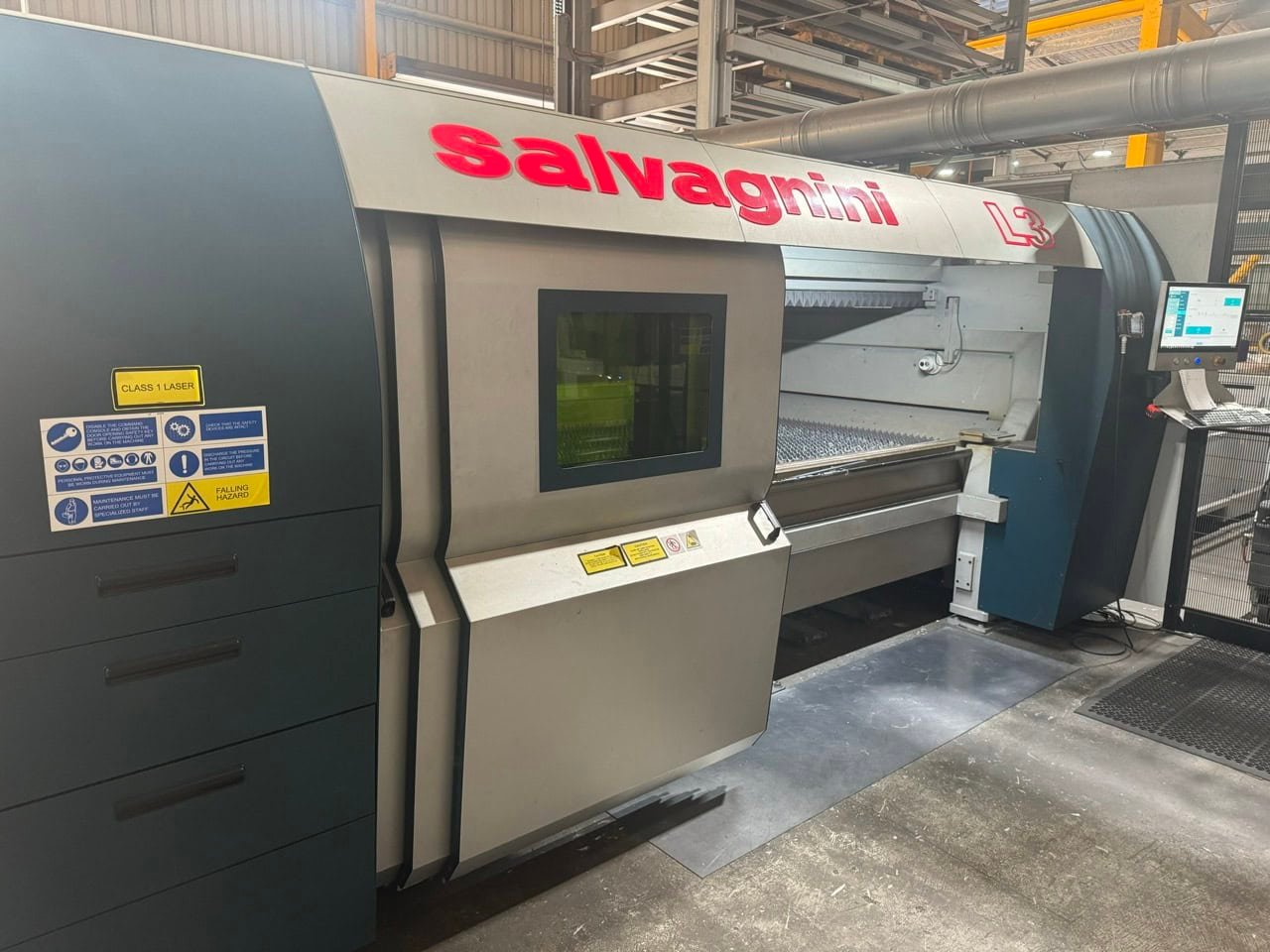 3000 Watt Salvagnini L3 Fiber Laser with 10 Tray Tower and Part Take Out Automation - Image 13
