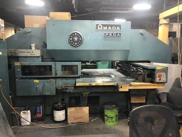 33 Ton Amada Pega 344 CNC Turret Punch, Fanuc-P Control