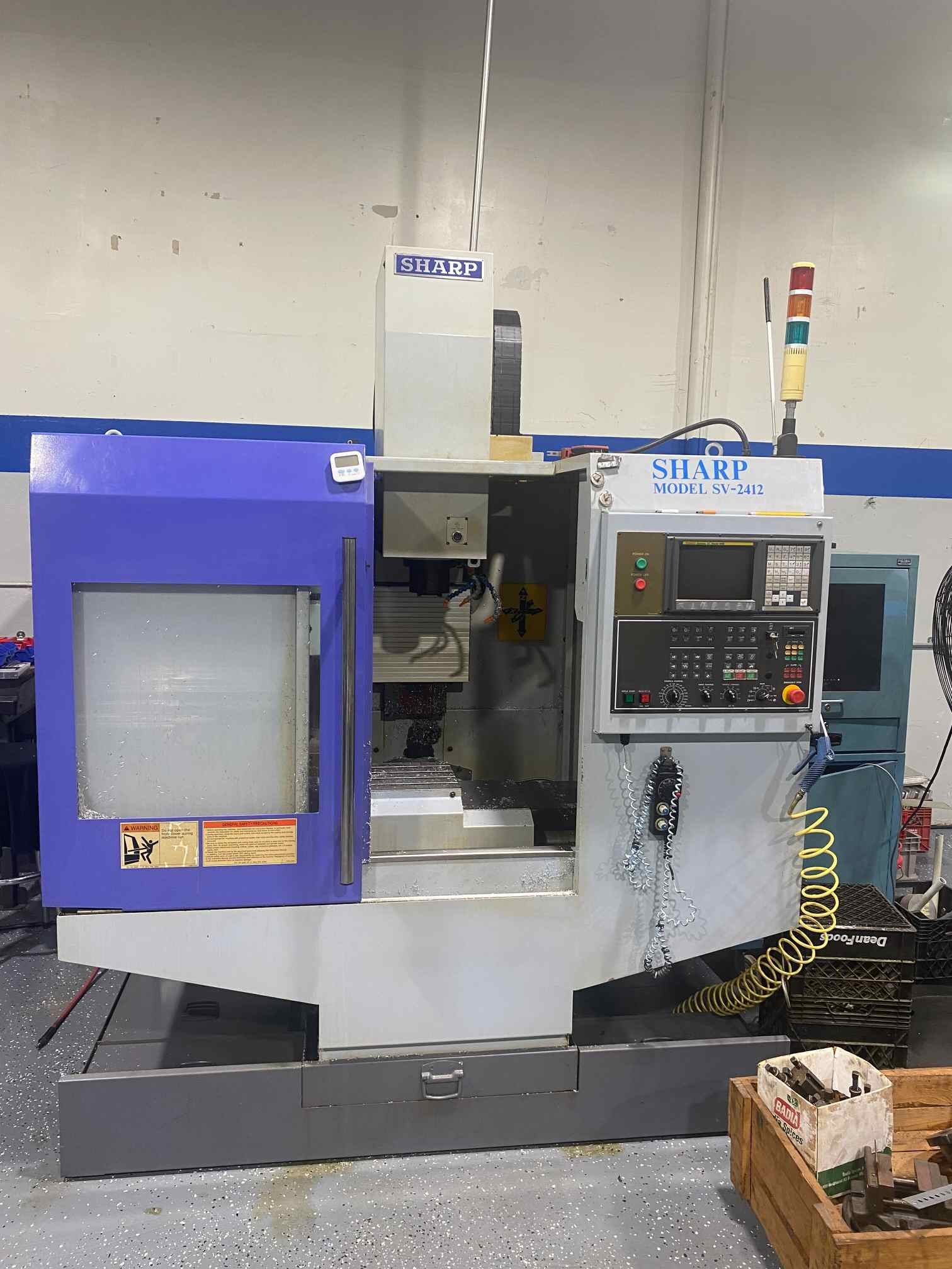 Sharp SV-2412S VMC, 2004 – Fanuc Control, Available Immediately
