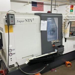 Nakamura Super NTY3 Twin-Spindle CNC Lathe, 2006 – 3 Turret, Y-Axis, Live Tool, Bar Feeder, Fanuc