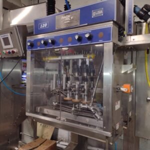 Pack West 120 Inline Capper with #7+2 Vertical Cap Elevator – Complete Automatic Bottle Capping System