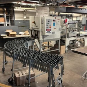 Texwrap 2219 Automatic Shrink Wrapper with Closing Conveyor for Small Product, Extended Lugged Infeed and Texwrap T-1322 Dual Chamber Heat Tunnel, 2001 – Need Gone ASAP