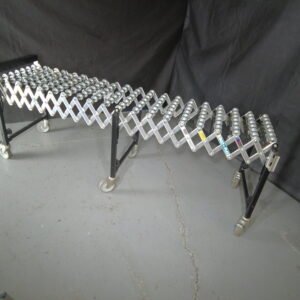 8″ x 18″ Uline Bestflex Steel Skate Wheel Expandable Take Off Conveyor