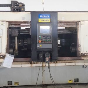 FUJI TNW-35TR 6-AXIS TWIN SPINDLE LIVE TOOL LATHE W/ GANTRY LOADER, 2007- Twin Turrets, 8″ Chucks x2