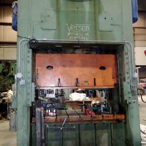 250 Ton Verson Model 250-S2-96 Straight Side Press- 42″ x 96″ Bed, 14″ Stroke, 24″ Shut