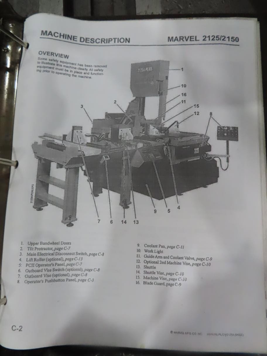 Marvel 2125A-PC60 Automatic Vertical Tilt-Frame Bandsaw, 2006 - Image 4